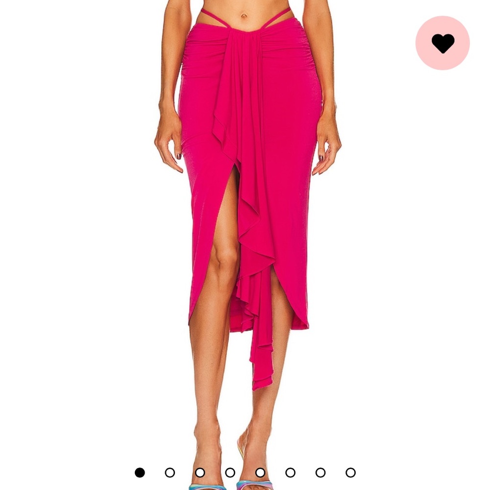 Micheal Costello x Revolve Ruffle Midi Skirt